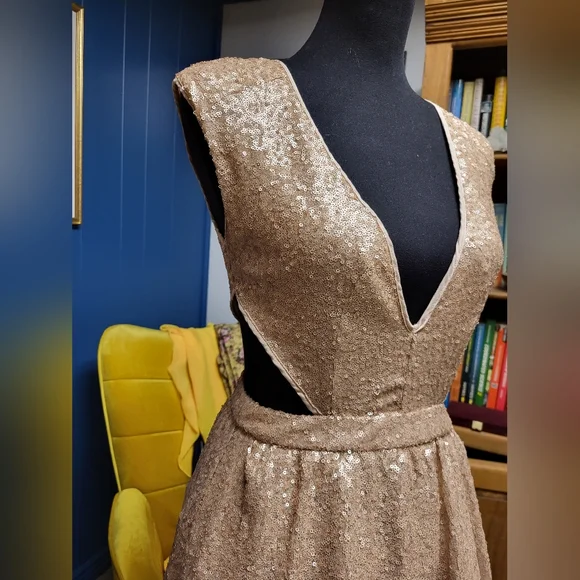 Windsor Sequined Dress With Side Cutouts Size M - Picture 3 of 10